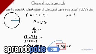 Ejercicio Obtener el radio de un círculo [upl. by Inig234]