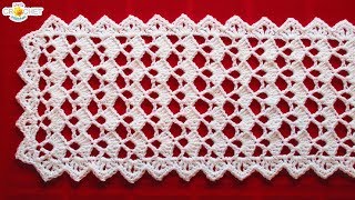 Festive Table Runner Crochet Pattern  Looks Fancy Easy Pattern [upl. by Ammadis]