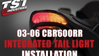 How to install Integrated Taillight with signals on 20032006 Honda 600RR by TST Industries [upl. by Eittap]