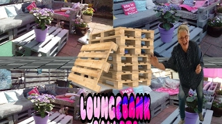 Lounge bank maken van pallets HOW TO MAKE A LOUNGEBANK FROM PALLETS 🤠 😎 🌝 🌞 ☀ [upl. by Aloibaf531]