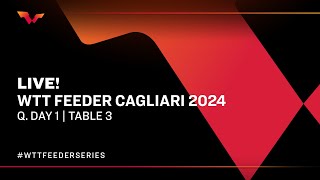 LIVE  T3  Qualifying Day 1  WTT Feeder Cagliari 2024 [upl. by Silra]