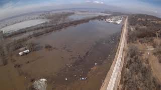 Flooding Near Loess Hills In Mills County Iowa [upl. by Manouch]