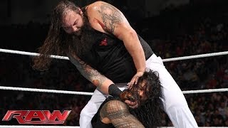 Roman Reigns vs Bray Wyatt Raw Feb 24 2014 [upl. by Seftton880]