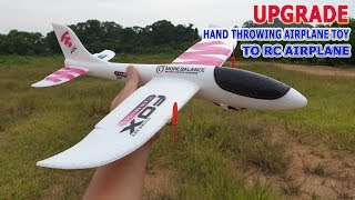 How to upgrade Hand Throwing Airplane Toy to RC Airplane [upl. by Jewell]