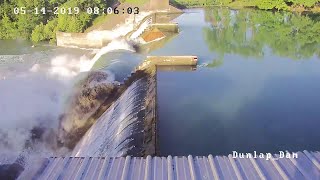 Video shows moment dam gate collapsed at Lake Dunlap [upl. by Remmus]