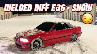 POV Drive Welded Diff E36 in The Snow [upl. by Ellehcem893]