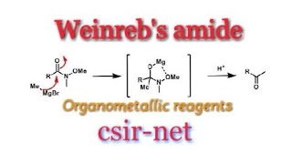 Weinrebs amide how to make ketone from ester important for csirnet exam [upl. by Domenico]