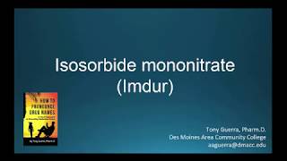 CC How to Pronounce isosorbide mononitrate Imdur Backbuilding Pharmacology [upl. by Lory]