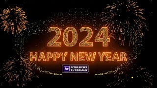 Happy New Year 2024 After effect tutorials  Happy new year text animation  After effect templates [upl. by Nilesoj510]