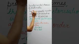 Fundamental Theorem of Arithmetic [upl. by Kerin]