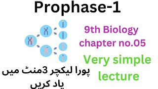 prophase1  chapter 05 9th biology 9thclass [upl. by Ennyletak758]