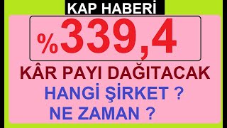 394 KÃ‚R PAYI DAÄITACAK  HANGÄ° ÅÄ°RKET  NE ZAMAN  BÄ°ST BORSA HÄ°SSE PARA ÅÄ°RKET YÃœKSELÄ°Å COÄ°N BTC [upl. by Mccullough151]