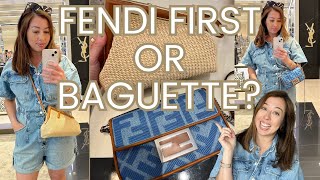 HELP Pick my new Fendi Bag I Fendi Mini Baguette or Fendi First Sneak Peak Tryon [upl. by Mayhs165]