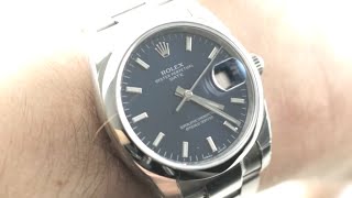 Rolex Oyster Perpetual Date 115200 Luxury Watch Review [upl. by Araed]