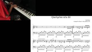 Carla Bruni  Quelquun ma dit for Piano with Sheet Music [upl. by Savvas]