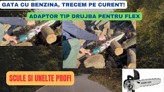 Adaptor Tip Drujba Pentru Flex  Polizor Unghiular  Chainsaw Attachment for Angle Grinder [upl. by Munsey666]