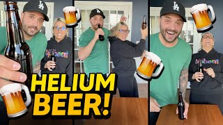 Drinking HELIUM BEER Hilarious [upl. by Beauregard836]