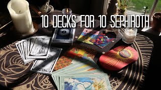 10DECKSFOR10SEPHIROTH  A Tree of Life Tarot Tag  with RoseHoneyRitual WendysOccultCompass [upl. by Einnal]