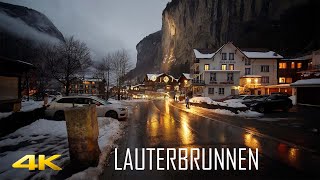 Lauterbrunnen Switzerland A Fairytale Christmas Village 4K 60p [upl. by Magill598]