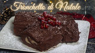 TRONCHETTO DI NATALE  Ricetta facile  SENZA LATTE E UOVA  perfetto per le feste natalizie 🎄💫 [upl. by Ruscher]