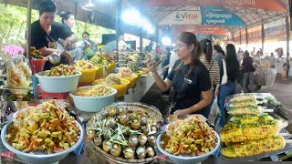 What To Eat At Kien Svay Popular Cambodian Countryside Street Fast Food Market Tour In Kandal [upl. by Akenn]