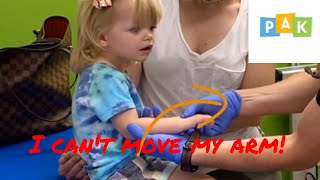 Toddler with DISLOCATED ARM Elbow reduction technique  PAK Pediatrics [upl. by Publia463]