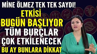 MİNE ÖLMEZ TEK TEK SAYDI ETKİSİ BUGÜN BAŞLIYOR TÜM BURÇLAR ETKİLENECEK BU AY BUNLARA DİKKAT EDİN [upl. by Bolen976]