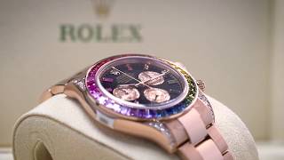 TWC Reviews Rolex Cosmograph Daytona Rainbow 116595 RBOW [upl. by Troc]