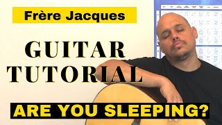 How to Play Frère Jacques on Guitar for Beginners [upl. by Odraleba866]