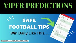 WINNING FOOTBALL PREDICTIONS FOR TODAY 03082024 ACCURATE amp SURE BETTING TIPS SAFE TIPS TO WIN [upl. by Berrie]