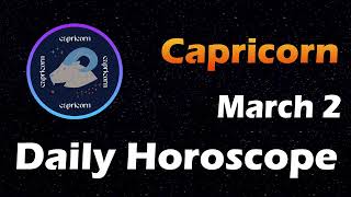 Capricorn Horoscope Today Capricorn Tarot today 2nd March 2024 CapricornHoroscope Horoscopia [upl. by Onil312]