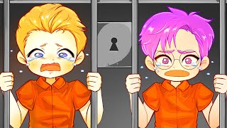 We Were Sent To JAIL LankyBox Animated Storytime [upl. by Odrautse]