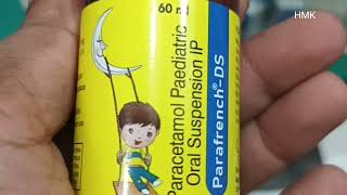 parafrench ds suspension uses in hindi price dose side effects बच्चों में होने वाले बुखार के लिए [upl. by Gerlac583]