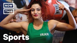 Iranian Woman Sadaf Khadem Makes Boxing History  NowThis [upl. by Stoeber]