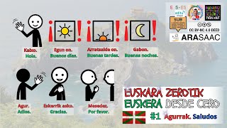 Agurrak Euskaraz Ikasi Kaixo eta Agur esaten 1  Euskara zerotik desde cero 💬👅 [upl. by Kirsten634]