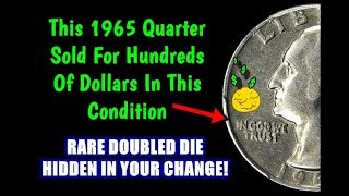 SURPRISE Intensely Sought After Doubled Die In 1965 Washington Quarters [upl. by Ttevi]