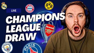 Real Madrid vs Man City Arsenal vs Bayern Munich UEFA Champions League 202324 Draw LIVE🏆 [upl. by Lilac]