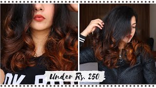 How to color your hair at home under Rs 250  Ombre highlights  Streax soft blonde highlights [upl. by Pena]