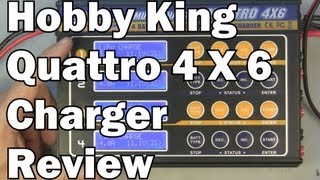 Quattro 4x6S Charger Review Hobby King with Charge Monitor [upl. by Richel]