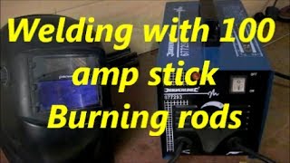 How to weld with the 100 amp stick welder part 1 [upl. by Saw517]