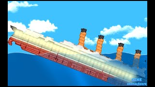 Sinking the ship RMS Aquitania in Floating Sandbox simulator [upl. by Kcirdnekel200]