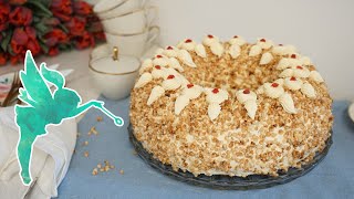 Frankfurter Kranz  Klassischer Frankfurter Kranz wie aus der Konditorei  Kuchenfee [upl. by Ecila722]