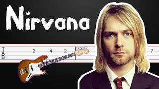 Sliver  Nirvana Bass Guitar Tabs Bass Guitar Tutorial [upl. by Bowra]