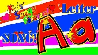 SONG ABOUT THE LETTER A FUN WITH PUPPETSChildrens English alphabet songs Letter A [upl. by Leler236]