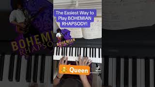 Easy piano tutorial with singing for BOHEMIAN RHAPSODY by Queen pianolessons easypiano piano [upl. by Romeo]