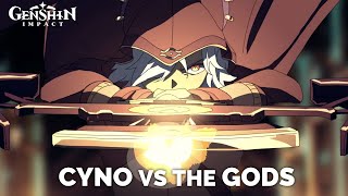 Pactsworn Pantheon Cyno vs Anubis and the Gods Genshin Anime Short from Hoyofair Spring 2023 [upl. by Purvis]