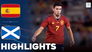 Spain vs Scotland  Highlights  U21 Euro Qualification 11092023 [upl. by Shirk682]