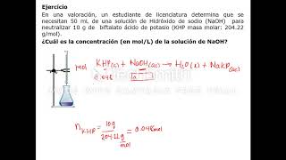 Valoración ácido base entre NaOH y biftalato ácido de potasio [upl. by Llehcar]