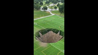 Watch Huge Sinkhole In Illinois Expands [upl. by Matti50]