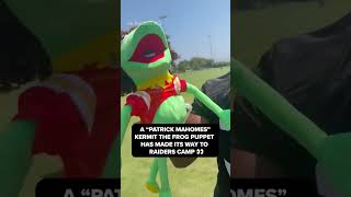 A Patrick Mahomes quotKermit The Frogquot puppet at Raiders camp 👀 shorts [upl. by Kadner]